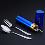 3PCS/Set Stainless Steel Chopsticks Sanitary Outdoor Spoon Fork