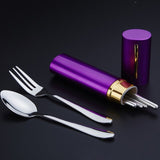 3PCS/Set Stainless Steel Chopsticks Sanitary Outdoor Spoon Fork