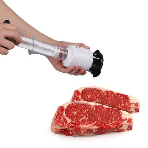 Steak Meat Tenderizer Needles Marinade Flavor Syringe Stainless Steel