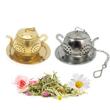 Stainless Steel Teapot Shape Tea Infuser Spice Flower Tea Strainer