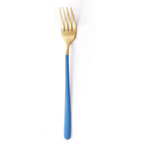 JueQi Dinnerware Set Stainless Steel Plating Gold Blue Black Knife Fork Tableware Cutlery